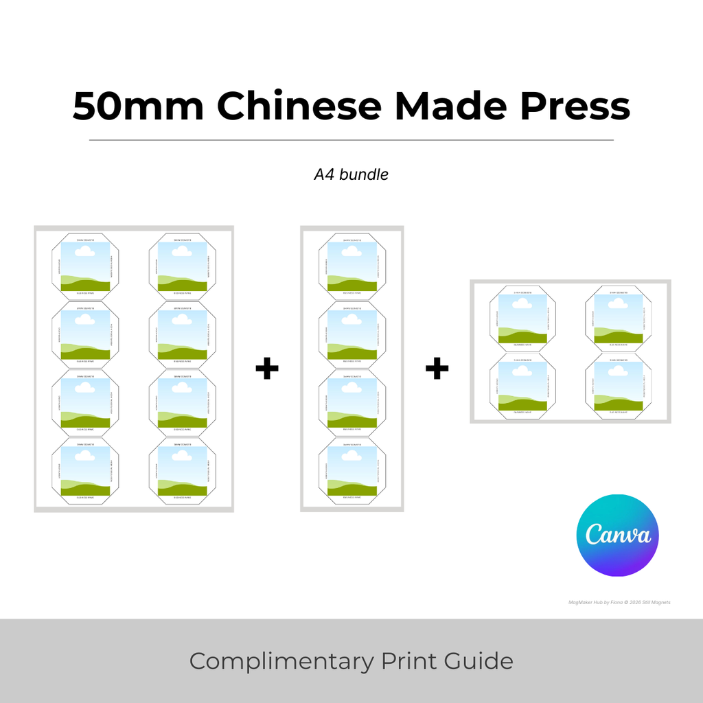 50mm Enters Magnet Press | Canva Template